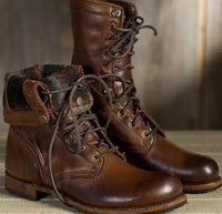 Sam | Casual Schnürstiefeletten mit Niedriger Absatz – Braun