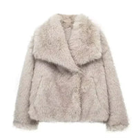 Withese | Kurze Pelzjacke für Damen – Weiß