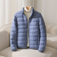 Elara Quilted Puffer – Blau