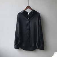 Silvana | Vintage Seiden Bluse – Schwarz