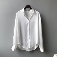 Silvana | Vintage Seiden Bluse – Weiß