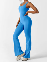 Sionex | Atmungsaktiver Flare-Jumpsuit für Damen Sommer – Blau