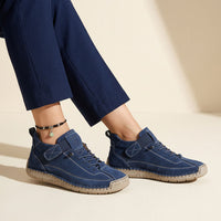 Claudia | Damen Sportliche Flexible Sneaker – Blau