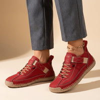 Claudia | Damen Sportliche Flexible Sneaker – Rot