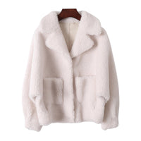 Liore | Luxe Shearling Mantel – Beige