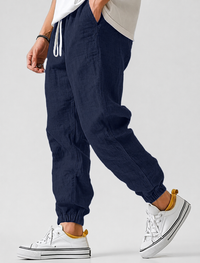 Hendrik | Herren Leichte Jogger Sommerhose – Dunkelblau