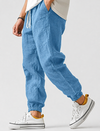 Hendrik | Herren Leichte Jogger Sommerhose – Blau