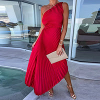 Lily - Asymmetrisches Pasodoble Kleid – Rot