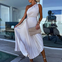 Lily - Asymmetrisches Pasodoble Kleid – Weiß