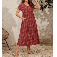 Mik | Handgemachtes Sommerkleid für Damen – Rot