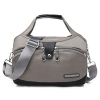 Stilvolle, diebstahlsichere Damenhandtasche aus strapazierfähigem Oxford-Gewebe – Beige