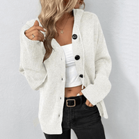 Sonja | Kuschelige Vielseitige Strickjacke – Weiß