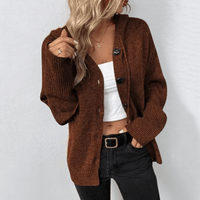 Sonja | Kuschelige Vielseitige Strickjacke – Braun