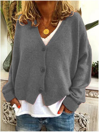Annelie | Lockere Feminine Strickjacke – Grau