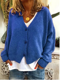 Annelie | Lockere Feminine Strickjacke – Blau