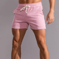 Arthur | Elastischer Bund Kontrastkordel Sportshorts – Rosa