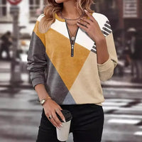 Damen Vintage Sweatshirt in Used-Optik - Lässiger Alltagslook – Orange