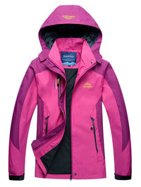 Regenjacke Damen Gefüttert Wasserdicht | Outdoor & Winddicht – Rosa