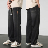 Toronto™ Jeans mit Kordelzugbund und Relaxed Fit – Schwarz