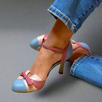 Barbara | Elegante Schleifen Pumps – Blau