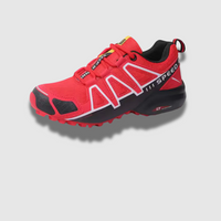 Speed V3 Sommer Wanderschuhe - Bequeme Trekkingschuhe mit Ortho Sohle für Damen – Rot