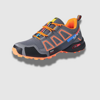 Speed V3 Sommer Wanderschuhe - Bequeme Trekkingschuhe mit Ortho Sohle für Damen – Grau-Orange