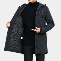 Herren Elegante Regenjacke | Winter – Schwarz