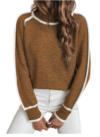 Johanna | Kuscheliger Rollkragen Pullover – Braun