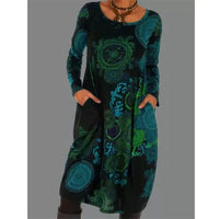 Elegantes Damen Winterkleid mit Wohlfühlkomfort – Blau
