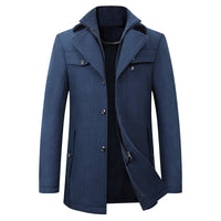 Herren Wasserdichter Business-Wintermantel - Elegant und Warm – Marine