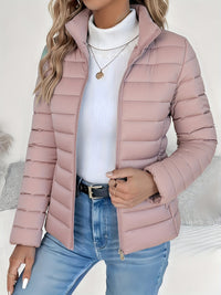 Cornelia | Damen Leichte Übergangsjacke mit Stehkragen – Braun