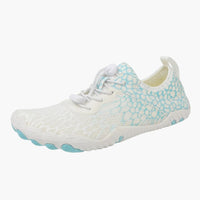Unisex Barfußschuhe mit gemustertem Mesh Obermaterial – Weiß