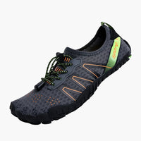 Unisex Barfußschuhe mit profilierter Außensohle – Grau / Grün