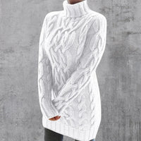 Cristyane| Eleganter Langer pullover für Damen – Weiß