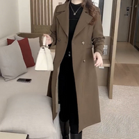 Nathalie - Gemütlicher Woll-Trenchcoat – Braun