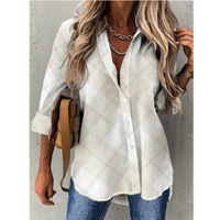 Heidi-Mode | Lässige Karierte Bluse – Weiß