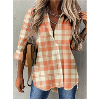 Heidi-Mode | Lässige Karierte Bluse – Orange