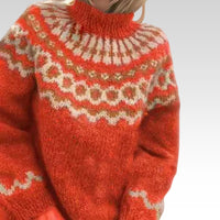 Carla | Vintage Islandpullover – Orange