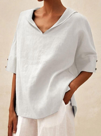 Sommerliche Tunika Bluse für Damen - Leichtes Oberteil für heiße Tage – Weiß