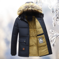 Armand | Winddichter Parka mit Fellkapuze für warme und stilvolle Wintertage – Bleu marine