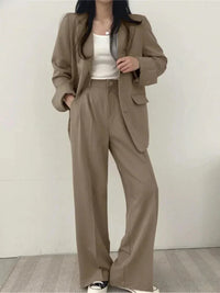 Helena | Damen Regular Fit Anzug Set – Khaki
