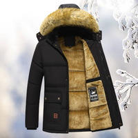 Armand | Winddichter Parka mit Fellkapuze für warme und stilvolle Wintertage – Noir