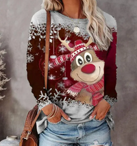 Gemütlicher Weihnachtspullover für Damen - Weich, Warm und Festlich – Dunkelrot