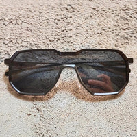 Sonnenbrillen für Männer mit eckigem Rahmen | Für den täglichen und Outdoor-Gebrauch – Schwarz grau
