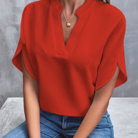 UDILIA - LEICHTE UND ELEGANTE BLUSE – Rot