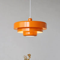 Vintage Pendelleuchte fürs Esszimmer – Zeitloses Design aus Metall, energieeffizient – Orange