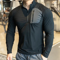 Texo | Atmungsaktives Laufshirt für Herren Sommer Fit – Schwarz
