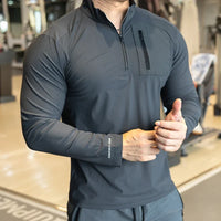 Texo | Atmungsaktives Laufshirt für Herren Sommer Fit – Grau