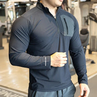 Texo | Atmungsaktives Laufshirt für Herren Sommer Fit – Dunkelblau