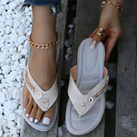 Amanda Clip Toe Sandalen | Moderne Sommer-Strand-Flip-Flops für den Sommer – Beige